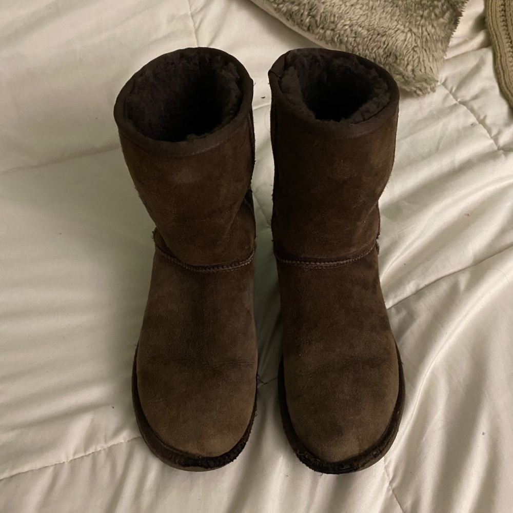 Short chocolate UGGs